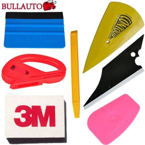Car Wrap Application Vinyl Tool Kit 3M Felt Squeegee Snitty Cutter 6 pieces tool