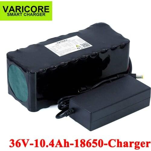 New36V 10400mAh 18650 Lithium Battery 10.4ah Motorcycle Electric Car Bicycle Scooter batteries with BMS+ 2A Charger