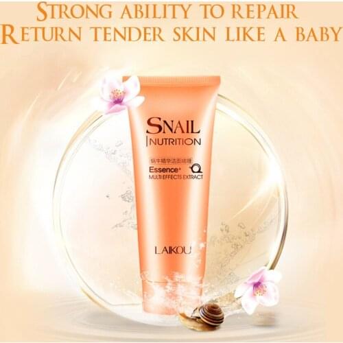 LAIKOU Snail Facial Cleanser Facial Cleansing Rich Foaming Organic Natural Gel Daily Face Wash Anti Aging Deep Clean Cosmetics