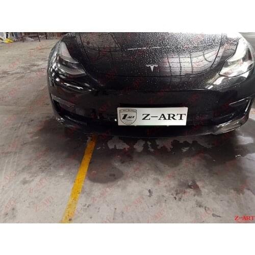 Z-ART model 3 carbon fiber front chin for Tesla model 3 carbon fiber front lip for Tesla Model 3 carbon fiber front spoiler