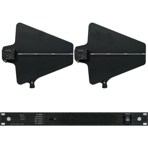 Professional Antenna Mic Splitter Collector Directional Antenna Distributor amplifier for 4 Sets Wireless Microphone System