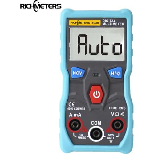 RM403B Auto Digital Multimeter True RMS Intelligent NCV 4000 Counts AC/DC Voltage Current Ohm Tester Leads Japan Korea