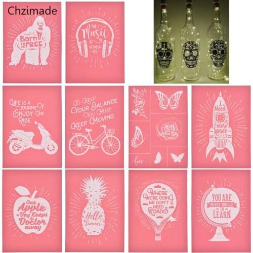 Lychee Life Pink Color Self-Adhesive Silk Screen Printing Mesh Transfers For DIY Bike Balloon Painting Decor