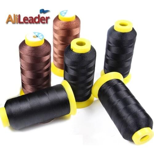 Alileader 100% Polyester Sewing Thread High Tenacity 3Colors Available Machine Yarn Weaving Threads For Wigs Making Kit 1 Roll