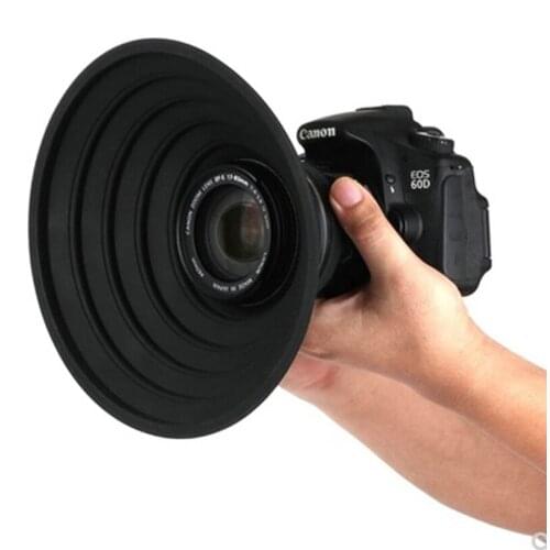 Silicone lens cover Micro-SLR camera glass reflective shooting hood ultimate lens with silicone anti-light lens cover