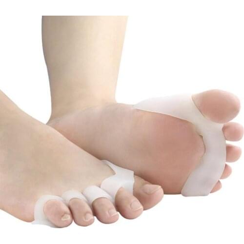 1PC Silicone Corrector Toe Separator Comfortable Wing Five-hole Hallux Valgus Straightener Orthodontic Silicone Toe Cover Tool