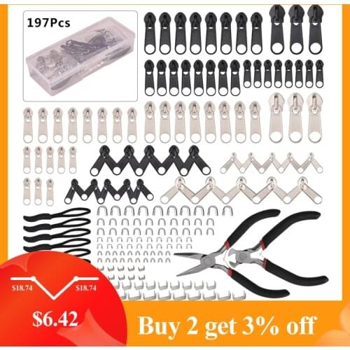 Zipper Replacement Head Zipper Repair Kit Universal Instant Fix Replacement Zip Slider Tools For Zipper Accessories