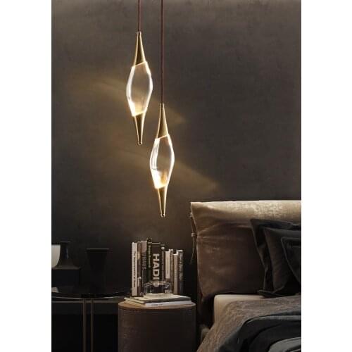 Modern Water Drop Pendant Lights Nordic LED Minimalist Pendant Lamp Scandinavian Loft Crystal Kitchen Hanging Lamps Luminaria