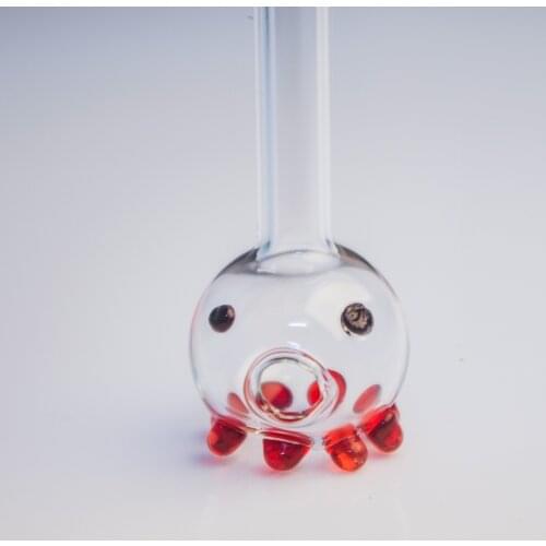 3pcs Glass Octopus Straws Colourful Creative Design Sip Stir Stick for Juice Cocktail All Drinks White Pink Red Green Blue Green