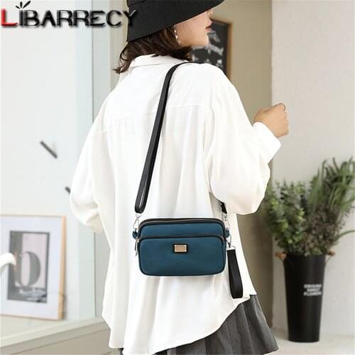 Fashionable High Quality Nylon Cloth Crossbody Bags for 2021 New 3-in-1 Solid Color Messenger Shoulder Handbags for Ladies