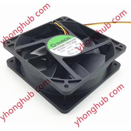 SUNON PFC0382B1-Q04U-HA9 DC 24V 17.96W 120x120x38mm 3-Wire Server Cooling Fan