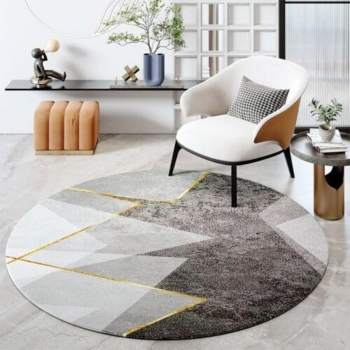 Nordic light and round carpet living room sofa carpet hanging basket computer chair mat bedroom bedside carpet can be washed