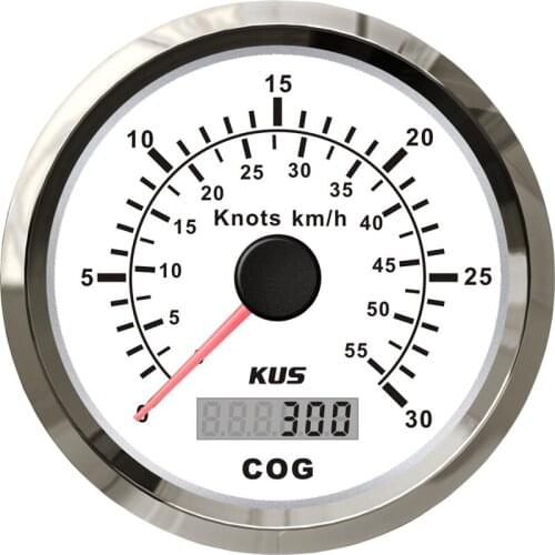 Pack of 1 85mm GPS Speedometers 0-30Knots Speed Charts 0-55km/h Waterproof Speed Odometers with Backlight for Boat Yacht