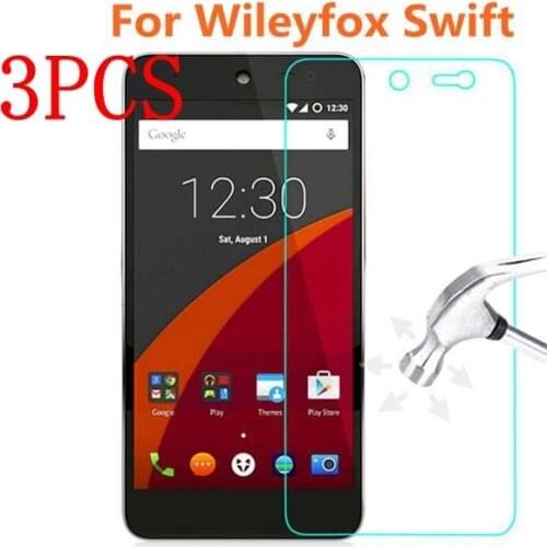 3PCS Original Full Glue Tempered Glass For Wileyfox Swift Screen Protector protective film For Wileyfox Swift 5.0" Glass