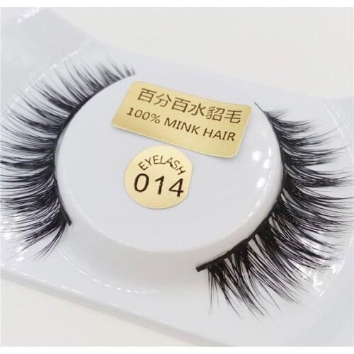 1 pair Professional 100% Mink Hair Eye Lashes Thick Handmade Natural False Eyelashes Beauty Cosmetic Tools