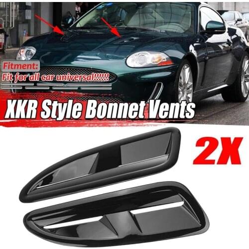 1 Pair XKR Style Universal Car Front Hoods Bonnet Vents Air Outlet Cover Trim for Jaguar XKR XK8