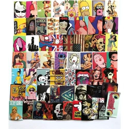 2021 NEW waterproof 60Pcs/Lot Europe and the sexy beauty For Luggage Laptop Bike Motorcycle Phone Car Case Decal Stickers