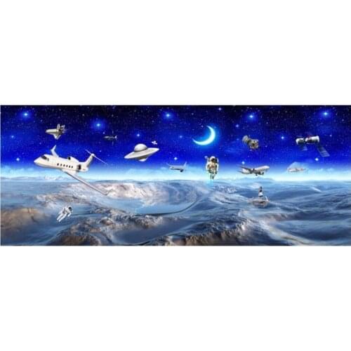 Custom photo 3d wallpaper space shuttle astronaut star meteorite decoration painting picture 3d wall room murals wallpaper