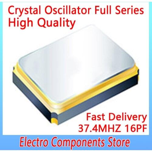 5PCS/Lot 4Pin 1.6*1.2mm 1612 Quartz Crystal Resonator 37.4MHZ SMD Patch Passive Crystal Oscillator 16PF 10PPM SMD Seam Sealing