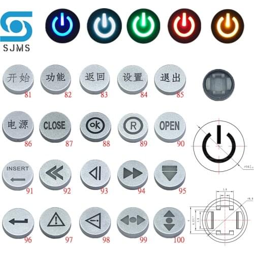 Free Shipping 10pcs Always Open English Logo With Light On The 6X6 Reset Button With a Pattern Of 6*6*9.5 Button Reset Switch