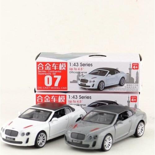 Free Shipping/Diecast Metal Toy Model/1:43 Scale Bentley Continental Supersports ISR/Pull Back/Educational Collection/Gift/Kid