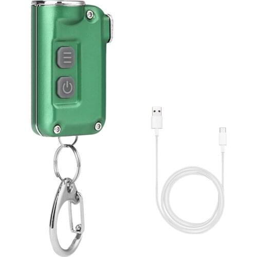 Keychain Flashlight Lightweight Mini Dual Switch Portable LED Keychain Flashlight USB Rechargeable