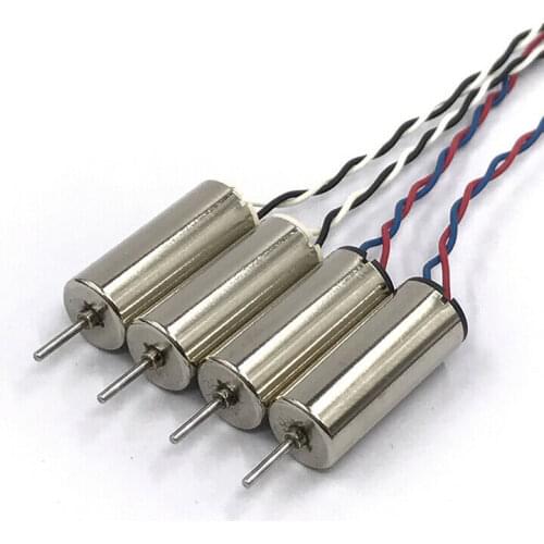 4pcs/lot 820 8mm*20mm Coreless DC Motor 3.7V 4.2V 48000RPM Ultra-High Speed Engine CW+CCW RC Drone Engine