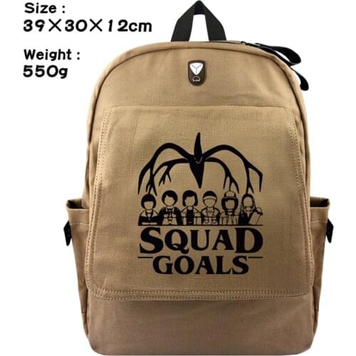 Stranger Things Canvas Student Backpack Casual Rucksack Zipper Shoulder Bag Fashion School Bag Laptop Boys Girls Travel Bag