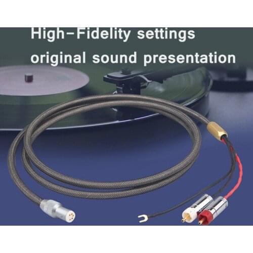 High-quality LP vinyl record tonearm cable audio signal cable XLR five-core female socket dedicated for phonograph H052