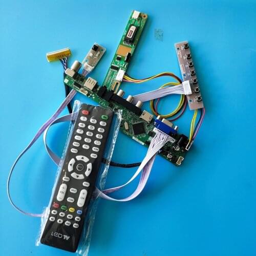Kit For B156XW01 V0/V1/V2 1366x768 Controller Board USB HDMI Panel VGA Screen LCD Remote TV LED AV Monitor LVDS Audio 15.6"
