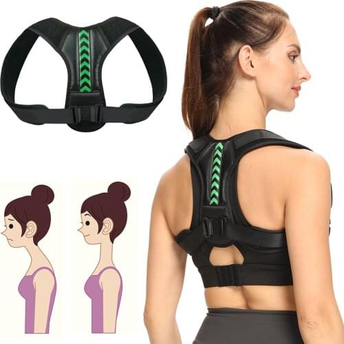 Posture Corrector Adjustable Back Support Belt Spine Brace Corset Postural Trainer for Shoulder and Back Pain Relief Unisex