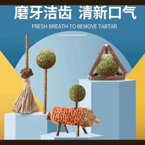 Catnip Ball Cat Toys Interactive Toy For Kitten Matatabi Polygonum Cleaning Cats Teeth Healthy Catnip Wooden Balls Pet supplies