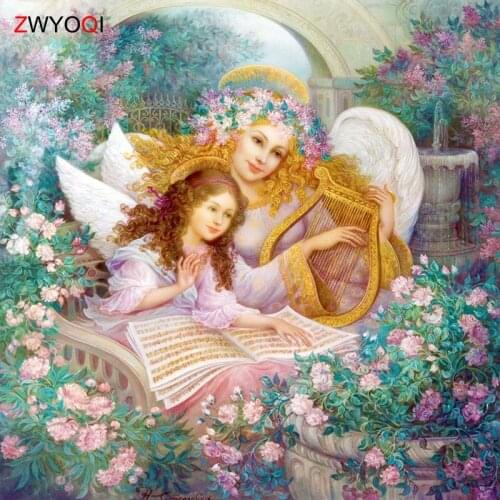 Full Square Diamond painting mother daughter Organ Garden flowerFull Round Diamond mosaic 5D DIY Diamond embroidery Cross stitch