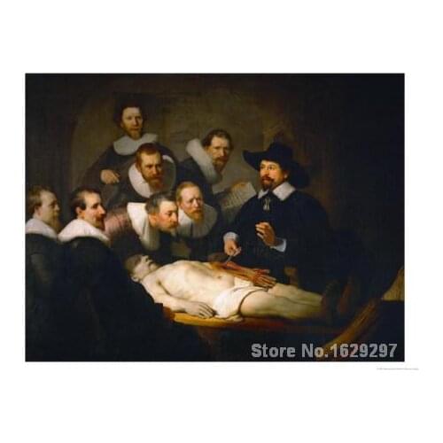 Rembrandt van Rijn Famous paintings The Anatomy Lesson of Dr. Nicolaes Tulp Portrait art Canvas High quality Hand painted