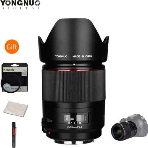 YONGNUO YN35mm F1.4 Wide-Angle Prime Lens Full Frame Lense for Canon DSLR Cameras 70D 80D 5D3 MARK II 5D2 5D4 600D 7D2 6D 5D