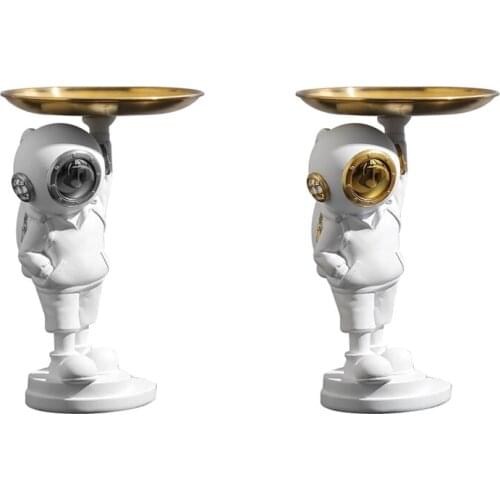 Resin Diving Astronaut Figurine Diver Tray Storage Statue Home Decor Key Storage Art Sculpture Desktop Ornament
