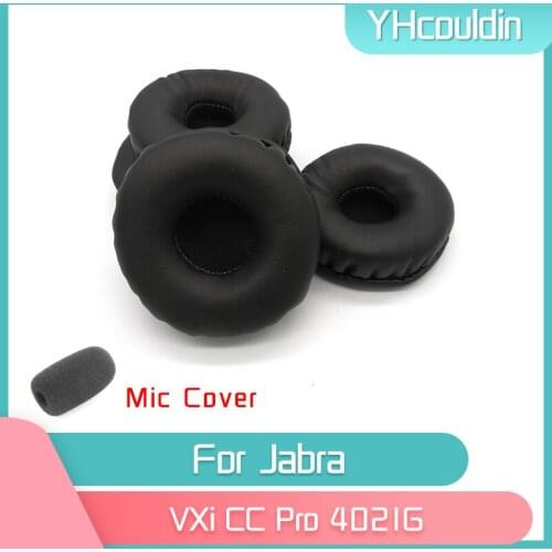 YHcouldin Earpads For Jabra VXi CC Pro 4021G Headphone Accessaries Replacement Wrinkled Leather