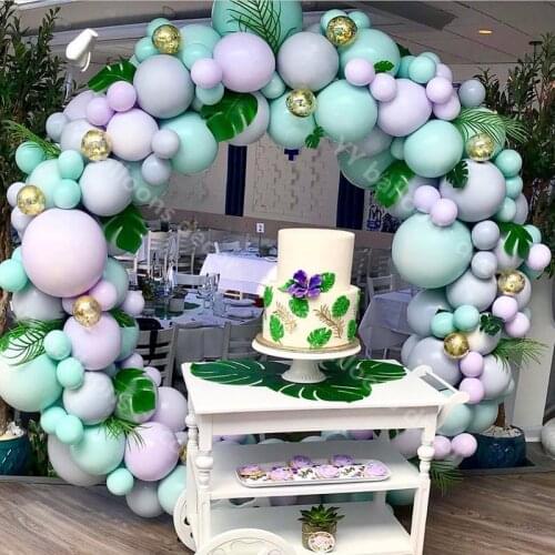 120pcs Balloon Arch Garland Kit Macaron Purple Grey Pastel Balloons New Year Party Birthday Wedding Baby Shower Party Supplies