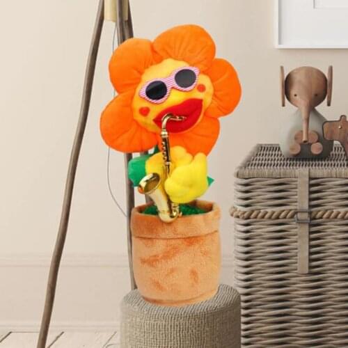 2x Funny Potted Plush Dancing Doll Toys Novelty Cartoon Home Decor