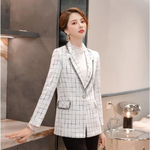 High Quality Fabric Long Sleeve Women Blazer Coat Formal Uniform Designs Blazers Jackets OL Styles Ladies Outwear Blaser Tops