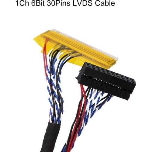 10Pcs/Lot 250mm/400mm JAE FI-XB30SL 30Pins Driver Board Universal Screen Cable FI-X30P-D6 for 1ch 6 bit LVDS Cable interface