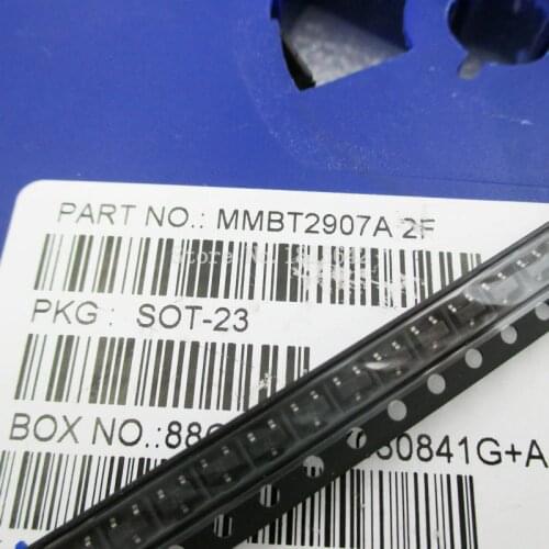 100PCS/Lot Transistor MMBT2907ALT1G MMBT2907A MMBT2907 2N2907 2F SOT-23 0.8A/60V SMD Triode