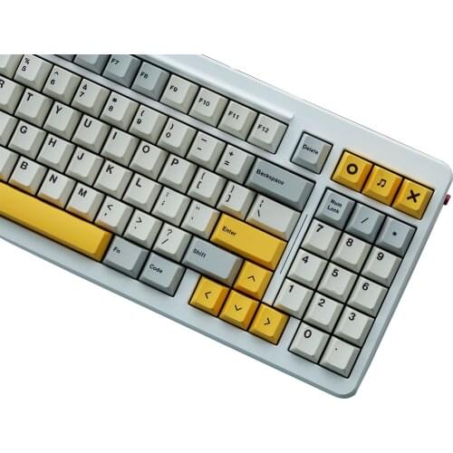 131 Key Retro Heavy Industry Key Caps Dye Subs Cherry Profile PBT Keycap For 61 64 68 84 96 98 104 108 Layout Mech Keyboards