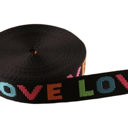 20mm-3/4" Black Soft Webbing Belt Keychain Polyester Webbing By The Yard Purse Key Fob Webbing Lanyard Webbing