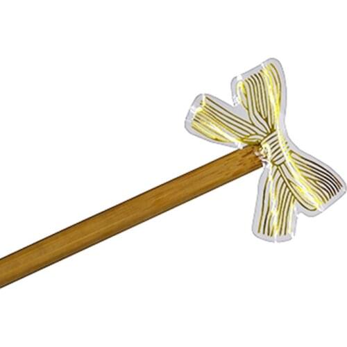 30-60pcs Kawaii Stickers Gold Bow Bronzing Transparent Seal Sticker Gift Packaging Stickers Scrapbooking Sealing foil sticker