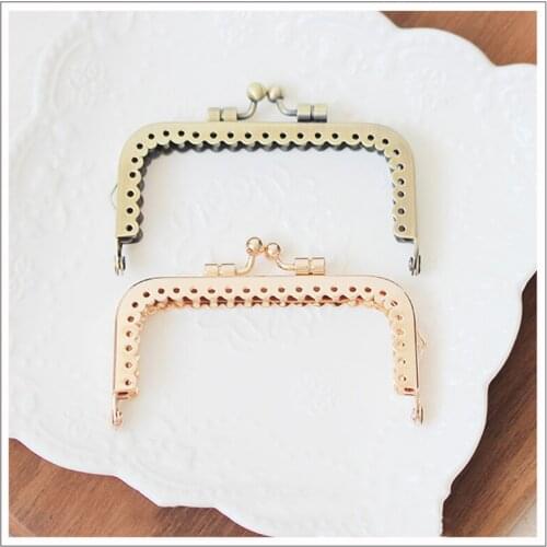 5pcs Deepeel 8.5cm New Square Smooth Purse Frame for Bag Handle DIY Handmade Sewing Brackets Close Kiss Clasp Handbag Accessory