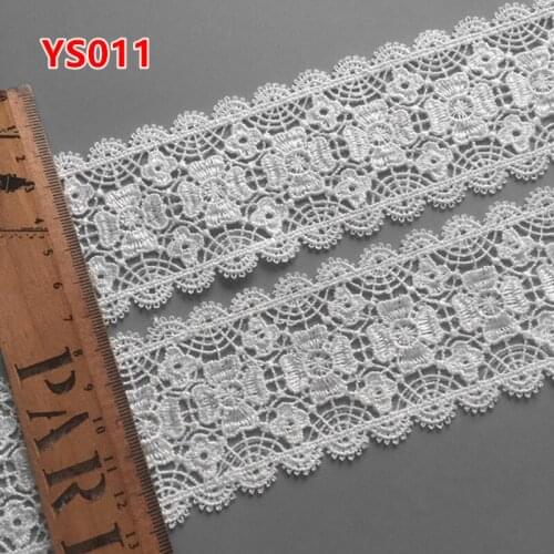 5yards 50MM white Embroidered Lace Fabric DIY skirt hem Dance costumes Garment Accessories lace trim Sewing Craft LP-YS011