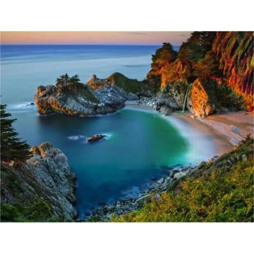 5D DIY Full Round/Square Diamond Painting Landscape Cross Stitch Natural Scenery 3D Embroidery Rhinestone Mosaic Home Decor Y343