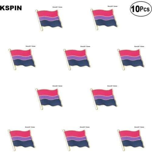 Bisexual pride Flag Lapel Pin Flag badge Brooch Pins Badges 10Pcs a Lot