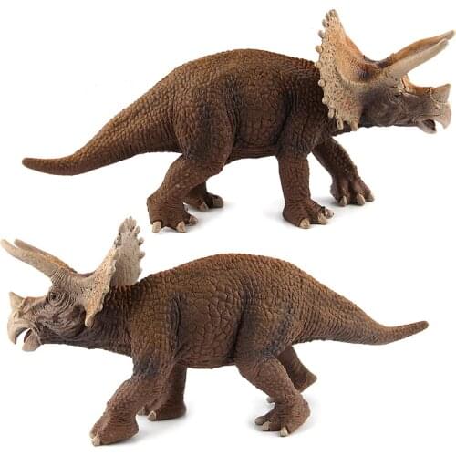 Big Jurassic Dinosaur Simulation Triceratops Toy Model Soft PVC Plastic Hand Painted Animal Collection Toys for Children Gift